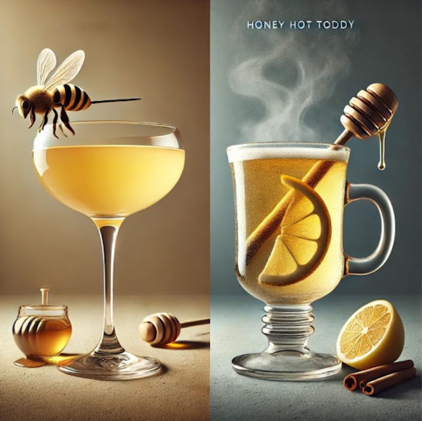 Bee’s Knees vs. Honey Hot Toddy: A Honeyed Duel