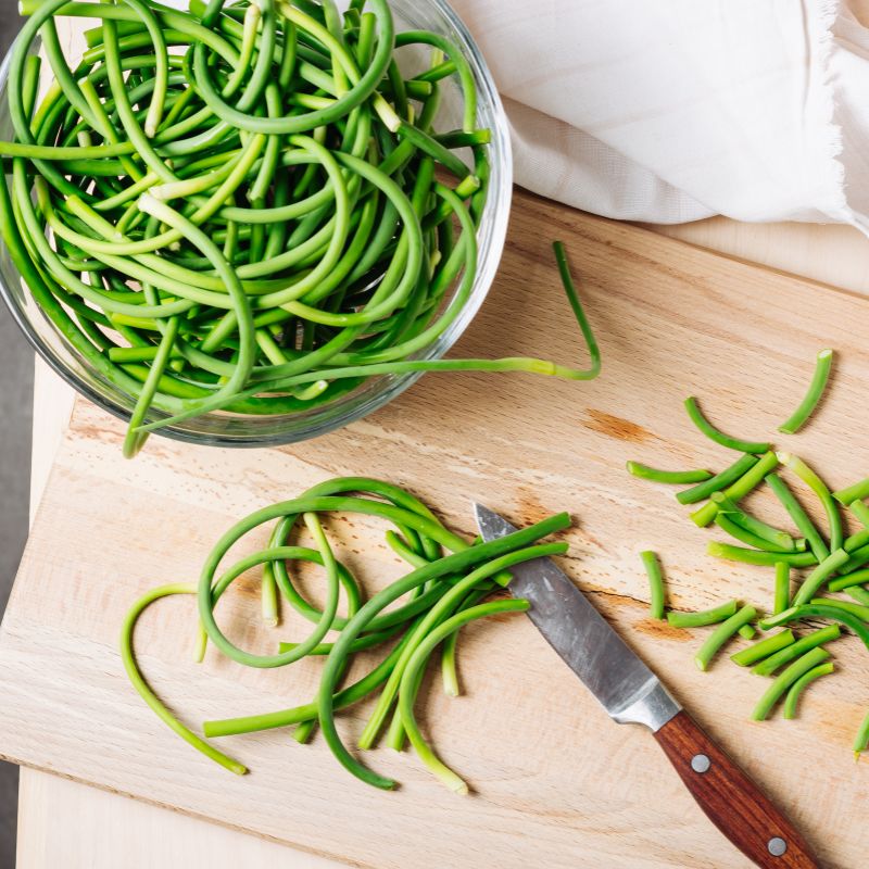 Scapes Garlic Scapes for days! - Backed By Bees